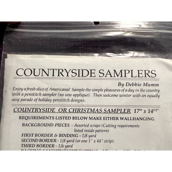 Debbie Mumm countryside or chirstmas sampler quilt pattern - Picture 5 of 8